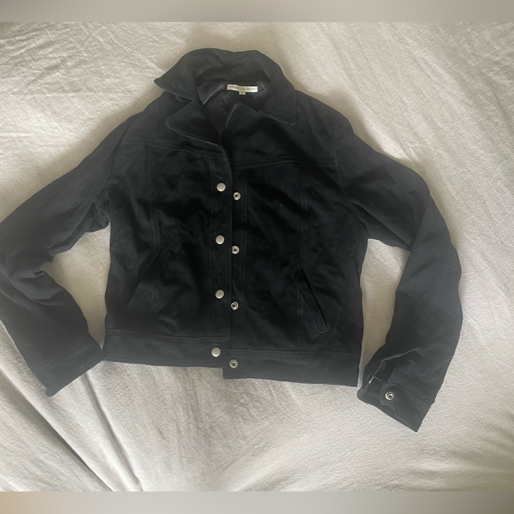 Rebecca Minkoff black cropped leather jacket